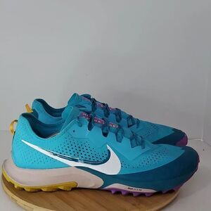 Nike Running Air Zoom Terra Kiger 7 Rubber Trimmed Running Sneakers Men's 15